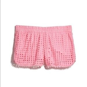 Lilly Pulitzer Pink Eyelet Pull On Boat Shorts Medium